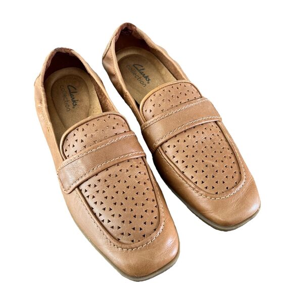 Brown womens loafters Clarks Lyrical Way Light Brown 7 1/2 US - Picture 1 of 6